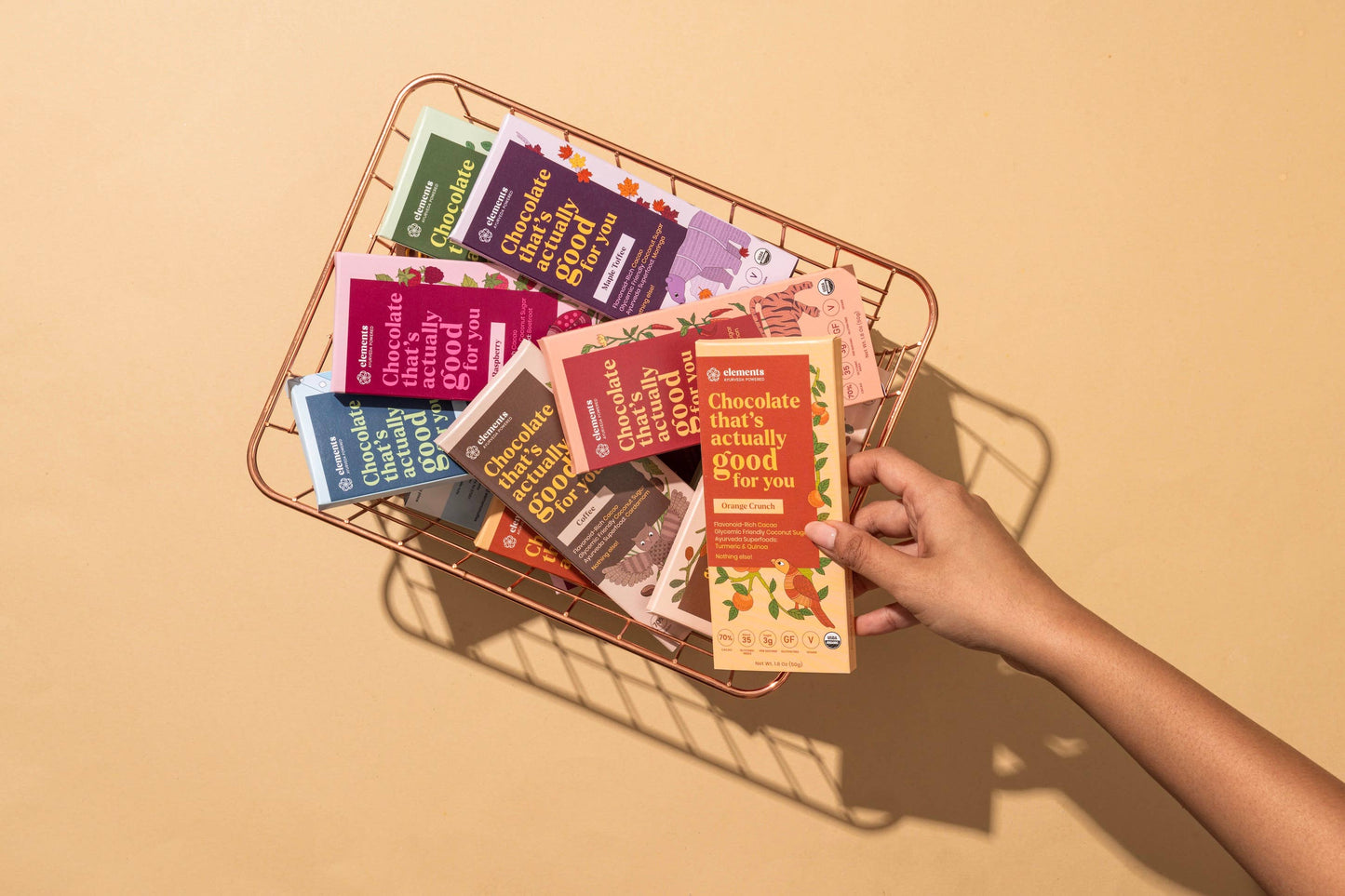 Orange Crunch 70% Dark Chocolate Bar | Dairy-free | Snack